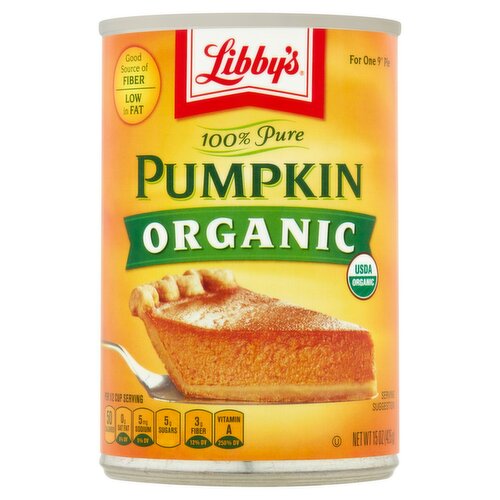 Libby's 100% Pure Organic Pumpkin, 15 oz