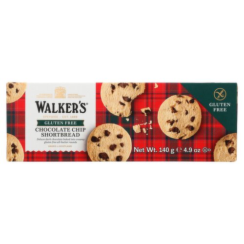 Walker's Gluten Free Chocolate Chip Shortbread, 4.9 oz