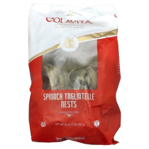 Colavita Spinach Tagliatelle Nests Pasta, 16 oz