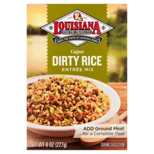 Louisiana Fish Fry Products Cajun Dirty Rice Entrée Mix, 8 oz