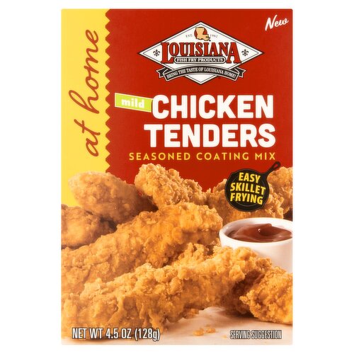 Louisiana Fish Fry Products At Home Mild Chicken Tenders Seasoned Coating Mix, 4.5 oz