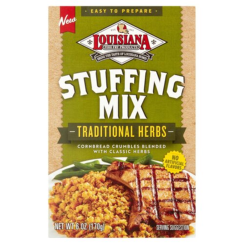 Louisiana Fish Fry Products Classic Cornbread Stuffing Mix, 6.5 oz