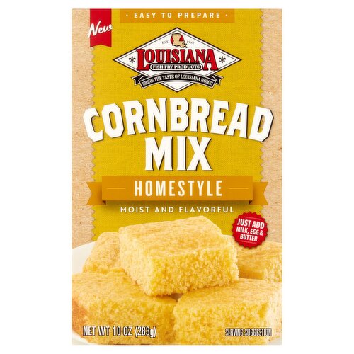 Louisiana Fish Fry Products Homestyle Cornbread Mix, 10 oz