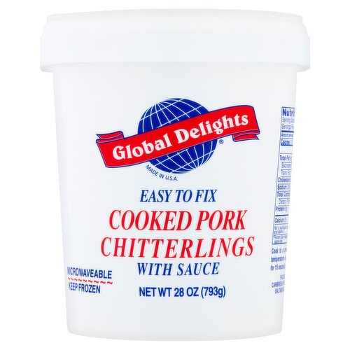 Global Delights Cooked Pork Chitterlings with Sauce, 28 oz