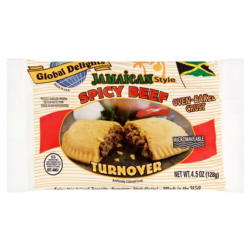 Global Delights Jamaican Style Spicy Beef Turnover, 4.5 oz