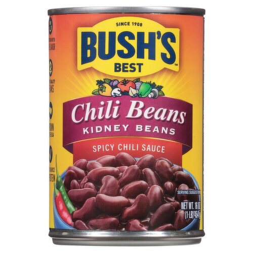 Bush's Best Spicy Chili Sauce Kidney Beans, 16 oz