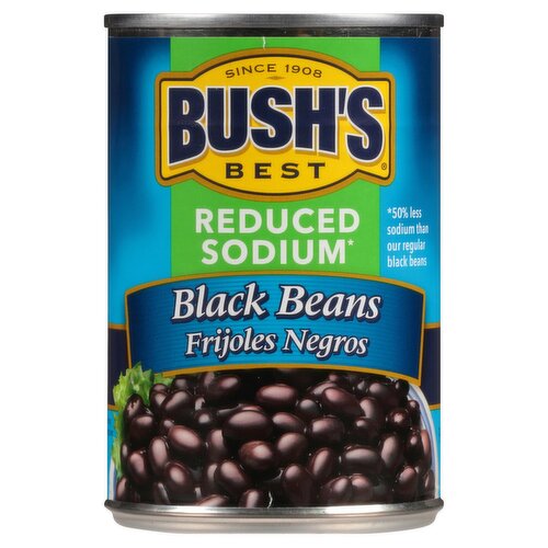 Bush's Best Reduced Sodium Black Beans, 15 oz