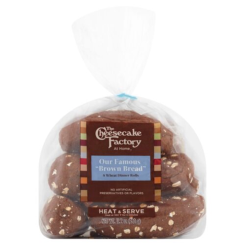 The Cheesecake Factory At Home Our Famous Brown Bread Wheat Dinner Rolls, 8 count, 11.2 oz