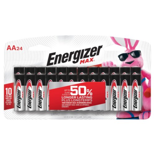 Energizer MAX AA Batteries (24 Pack), Double A Alkaline Batteries