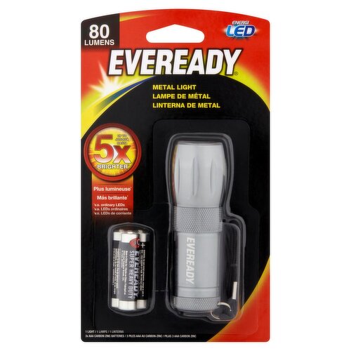 Eveready LED Metal Light with AAA Batteries