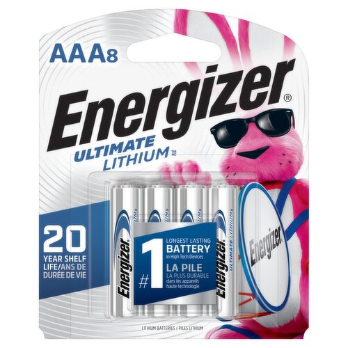 Energizer Ultimate Lithium AAA Batteries, 8 Pack