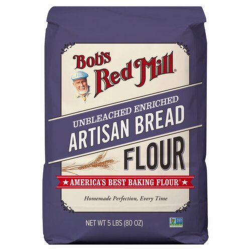 Bob's Red Mill Unbleached Enriched Artisan Bread Flour, 5 lbs