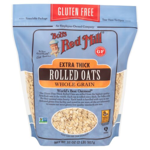 Bob's Red Mill Gluten Free Extra Thick Whole Grain Rolled Oats, 32 oz