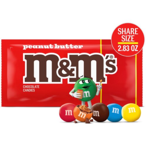M&M's Peanut Butter Chocolate Candies Share Size, 2.83 oz