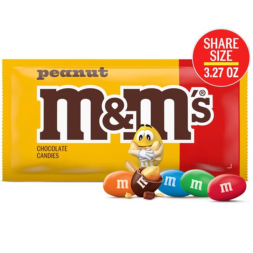 M&M's Peanut Chocolate Candies Share Size, 3.27 oz