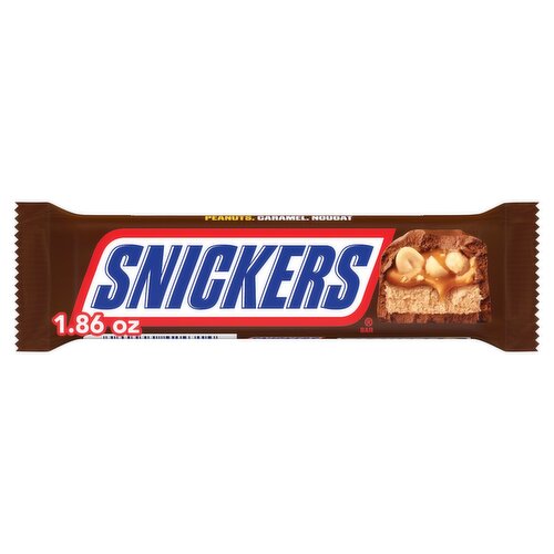 Snickers Peanuts. Caramel. Nougat. Bar, 1.86 oz