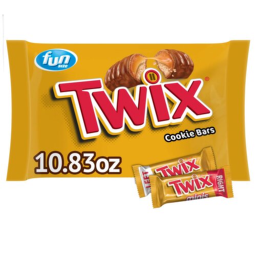 Twix Caramel & Milk Chocolate Cookie Bars Fun Size, 10.83 oz