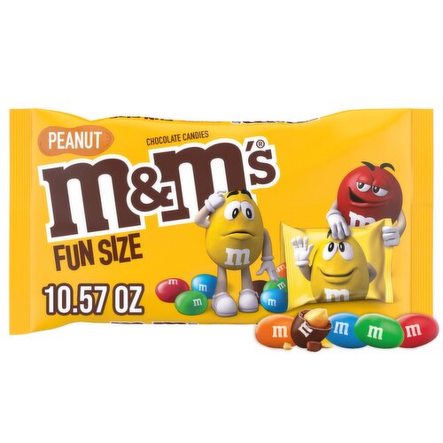 M&M's Peanut Chocolate Candies Fun Size, 10.57 oz