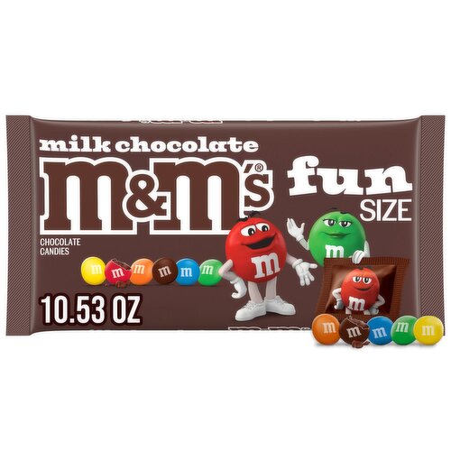 M&M'S Milk Chocolate Candies Fun Size, 10.53 oz
