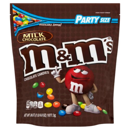 M&M's Milk Chocolate Candies Party Size, 38.0 oz