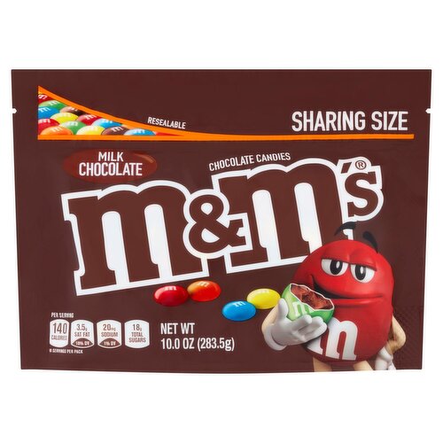 M&M's Milk Chocolate Candies Sharing Size, 10.0 oz