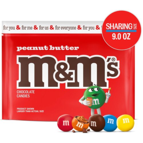 M&M's Peanut Butter Chocolate Candies Sharing Size, 9.0 oz