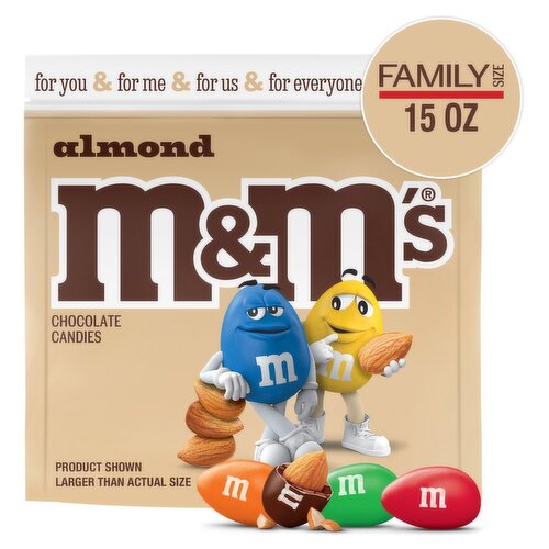 M&M's Almond Chocolate Candies Family Size, 15 oz
