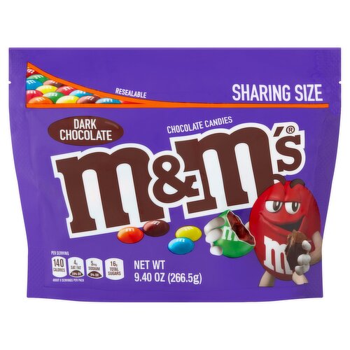 M&M's Dark Chocolate Candies Sharing Size, 9.40 oz