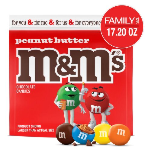 M&M's Peanut Butter Chocolate Candies Family Size, 17.20 oz