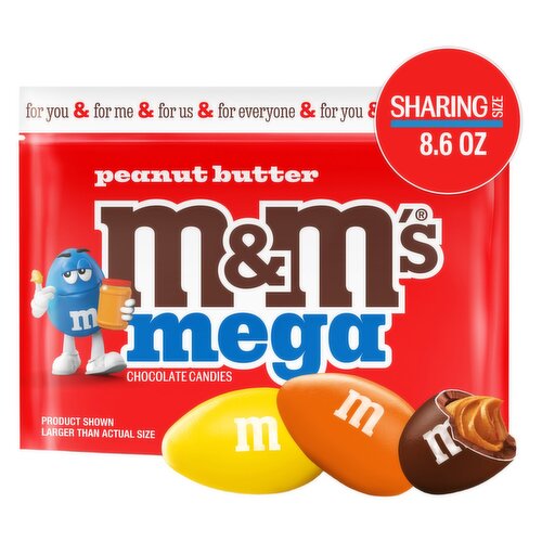 M&M's MEGA PB SHRSZ SUP, 8.6OZ