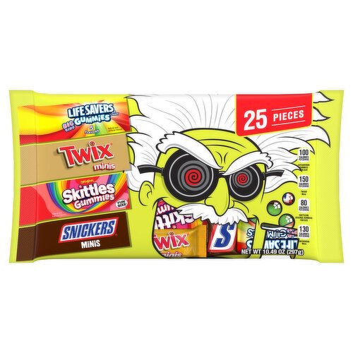 Mars Variety Bag Life Savers, Twix, Skittles and Snickers Candies, 25 count, 10.49 oz