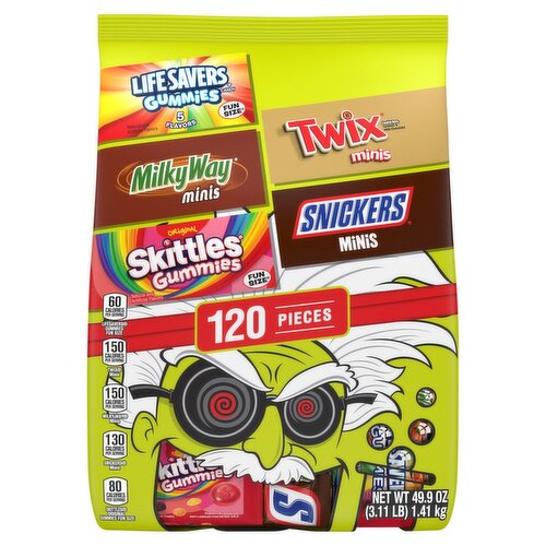 Mars Variety Bag Life Savers, Milky Way, Twix, Skittles and Snickers Candies, 120 count, 49.9 oz