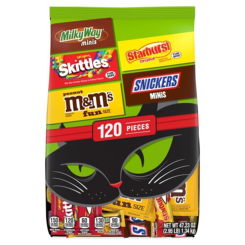 Mars Variety Bag Milky Way, Skittles, Starburst, M&M's and Snickers Candies, 120 count, 47.23 oz