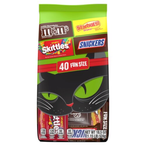 Mars Variety Bag M&M's, Starburst, Skittles and Snickers, Candies Fun Size, 40 count, 18.5 oz