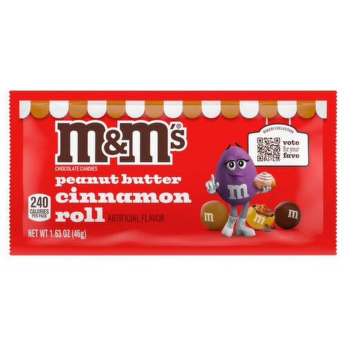 M&M's Peanut Butter Cinnamon Roll Chocolate Candies, 1.63 oz