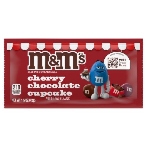 M&M's Cherry Chocolate Cupcake Milk & Dark Chocolate Candies, 1.5 oz