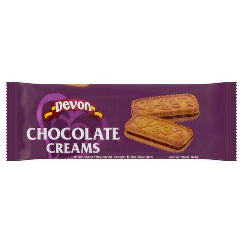 Devon Chocolate Creams Flavoured Cream Filled Biscuits, 4.9 oz