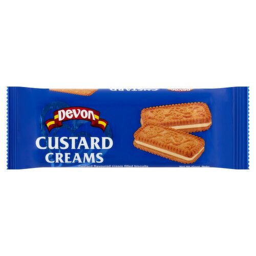 Devon Custard Creams Flavoured Cream Filled Biscuits, 4.9 oz