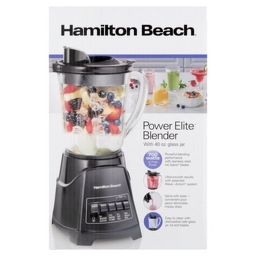 Hamilton Beach Power Elite Blender with 40 oz. Glass Jar