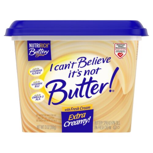 I Can't Believe It's Not Butter! Extra Creamy! Buttery Spread, 13 oz
