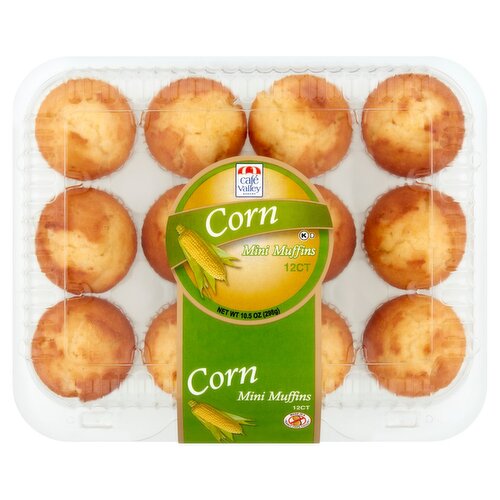 Café Valley Bakery Corn Mini Muffins, 12 count, 10.5 oz