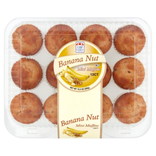 Café Valley Bakery Banana Nut Mini Muffins, 12 count, 10.5 oz