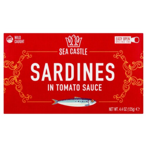 Sea Castle Sardines in Tomato Sauce, 4.4 oz