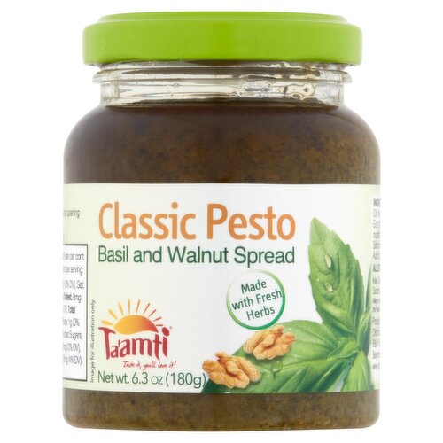 Ta'amti Classic Pesto Basil and Walnut Spread, 6.3 oz