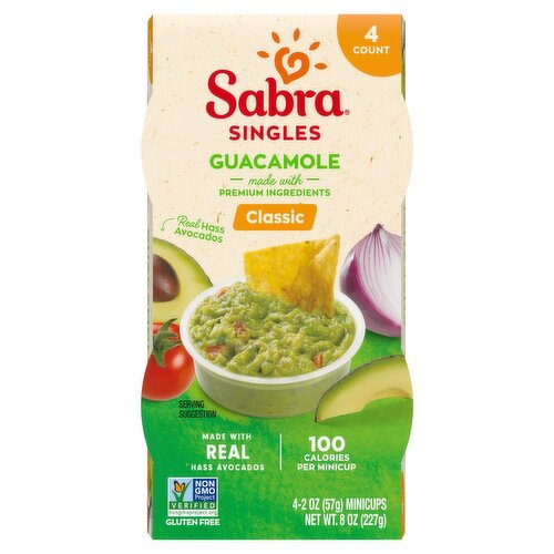 Sabra Classic Guacamole Singles, 2 oz, 4 count