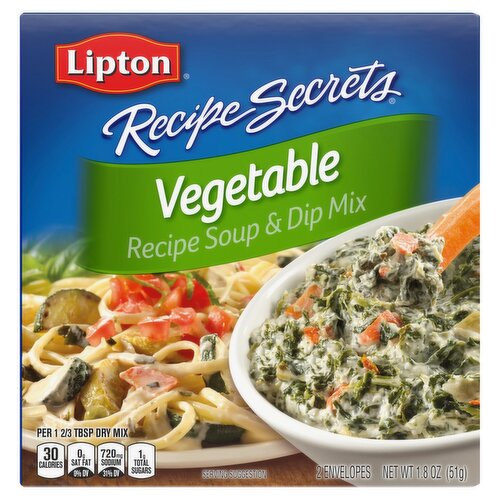 Lipton Recipe Secrets Vegetable Recipe Soup & Dip Mix, 2 count, 1.8 oz