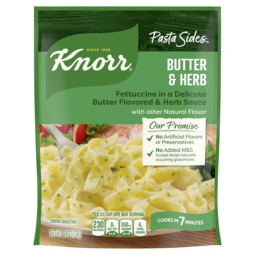 Knorr Pasta Sides Butter & Herb Fettuccine, 4.4 oz