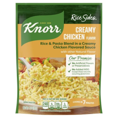 Knorr Rice Sides Creamy Chicken Long Grain Rice and Vermicelli Pasta Blend 5.7 oz