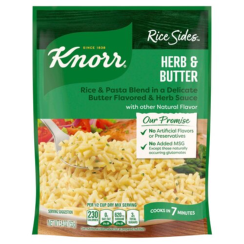 Knorr Rice Sides Herb & Butter Long Grain Rice and Vermicelli Pasta Blend 5.4 oz