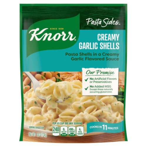 Knorr Pasta Sides Creamy Garlic Shells 4.4 oz